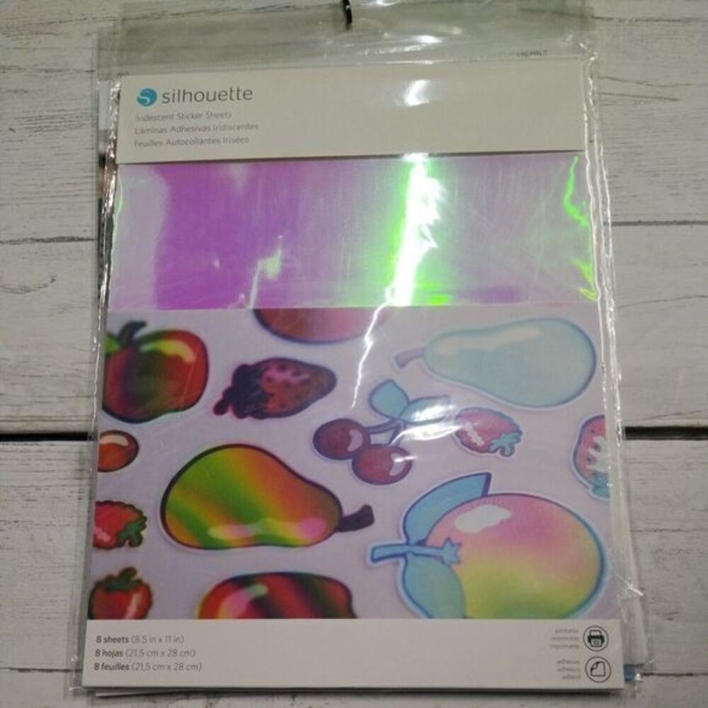 Silhouette‎ 3 Pack Bundle Iridescent Sticker Sheets, Heat Transfer Fabric &...